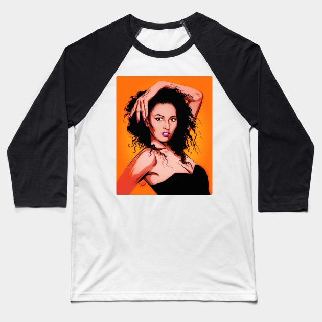 Pam Grier - An illustration by Paul Cemmick Baseball T-Shirt by PLAYDIGITAL2020